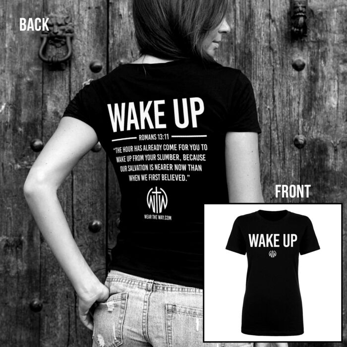 WAKE UP - WOMEN'S FITTED T-SHIRT - $CBXQJD$ Thumbnail